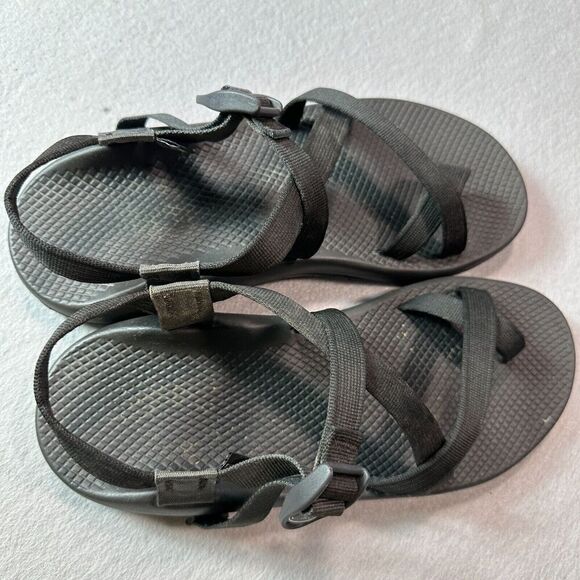 Chaco Sandals Mens 12 Z2 Classic Black Toe Loop Walking Hiking Ankle Strap - Picture 7 of 8